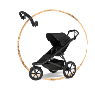 Sportovní kočárek Thule Urban Glide 3 Black + madlo