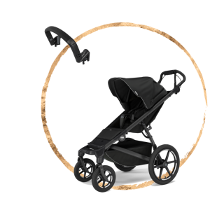 Sportovní kočárek Thule Urban Glide 4-wheel Black + madlo