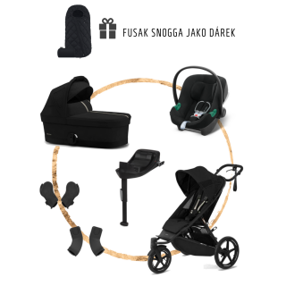 Set Cybex Avi Spin Moon Black + korba S + adaptéry na korbu + adaptéry na autosedačku + báze One